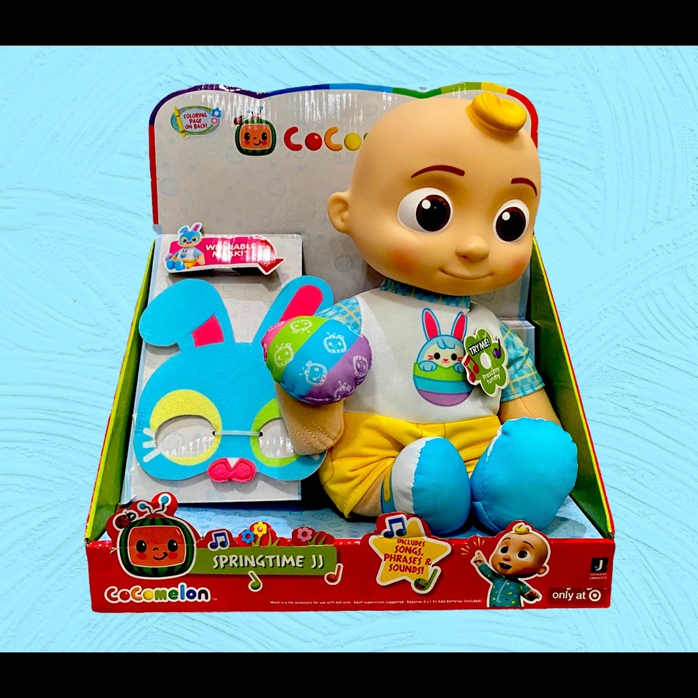 COCOMELON SPRINGTIME JJ Doll with Wearable Bunny  Mask-Target Exclusive